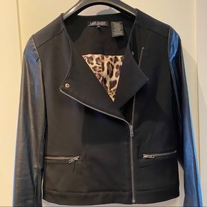 Lady Dutch Mixed Media Moto Jacket
